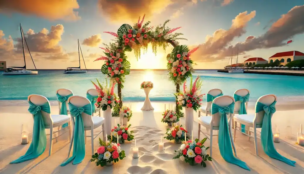 Klein Bonaire private island wedding ceremony