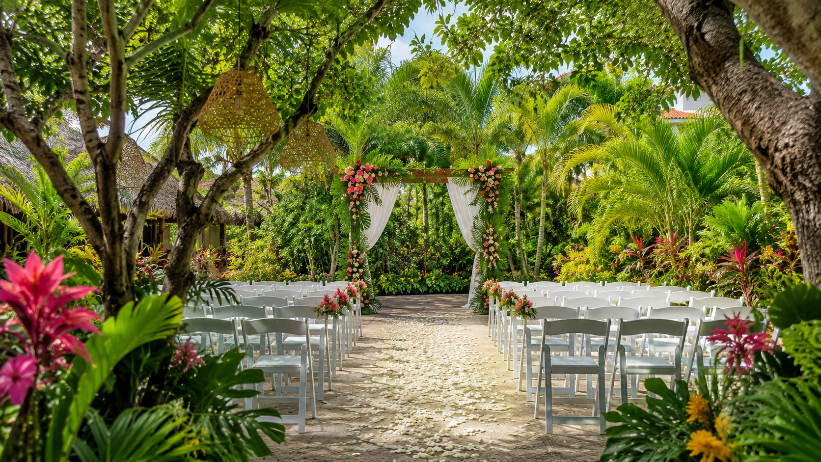 Garden wedding location in Curacao
